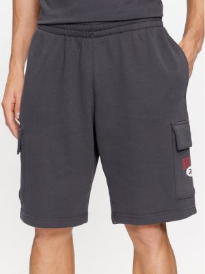 Sportske kratke hlače s printom Reebok siva