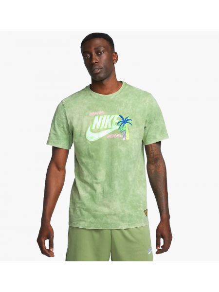 Пляжная футболка для вечеринки Nike зеленая