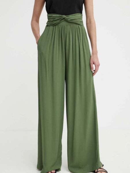 Spodnie z wysoką talią Answear Lab zielone