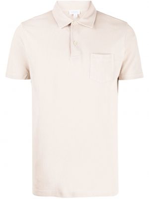 Tricou polo din bumbac Sunspel alb