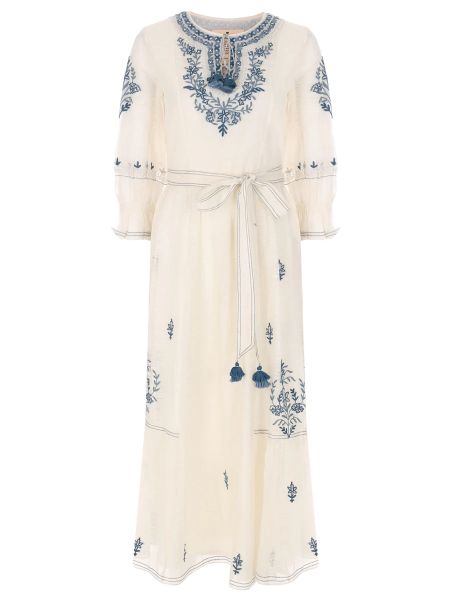 Платье с вышивкой Anita Dongre белое