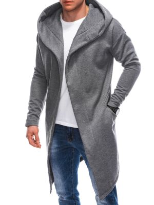 Asimetrična hoodie s kapuljačom Ombre siva