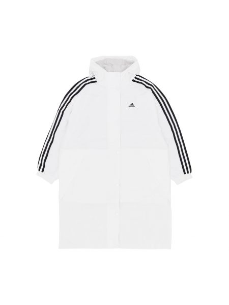 Белое утепленное пальто Adidas