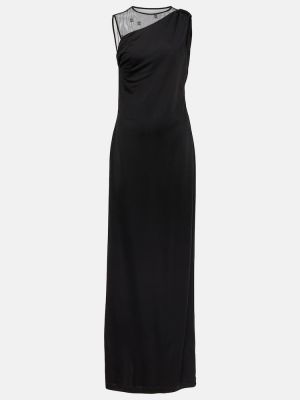 Viskózové midi šaty Givenchy - černá