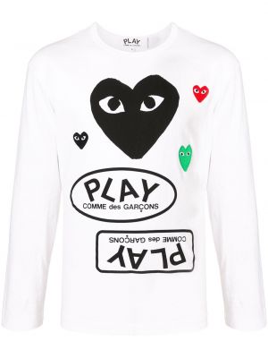 T-shirt Comme Des Garçons Play hvid