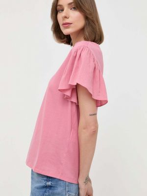Weekend Max Mara pamut póló Mana rózsa - Rózsaszín