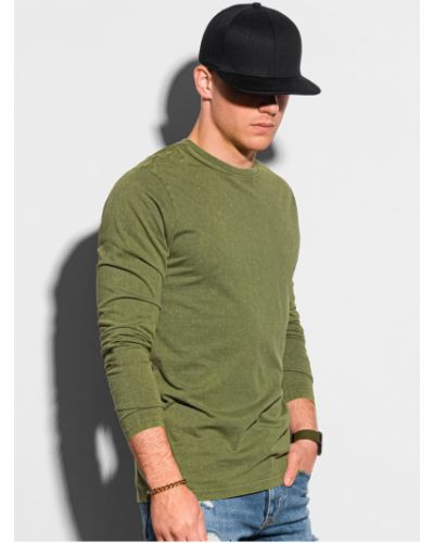 Tričko s dlouhým rukávem Ombre Clothing zelené
