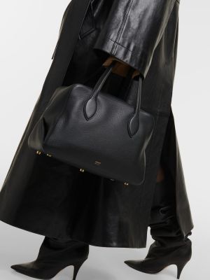 Leder shopper handtasche Khaite schwarz