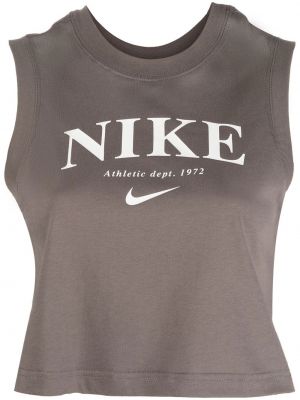 Tank top med print Nike grå