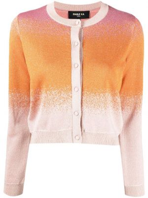 Strikkegenser med knapper med fargegradient med button down-krage Paule Ka oransje