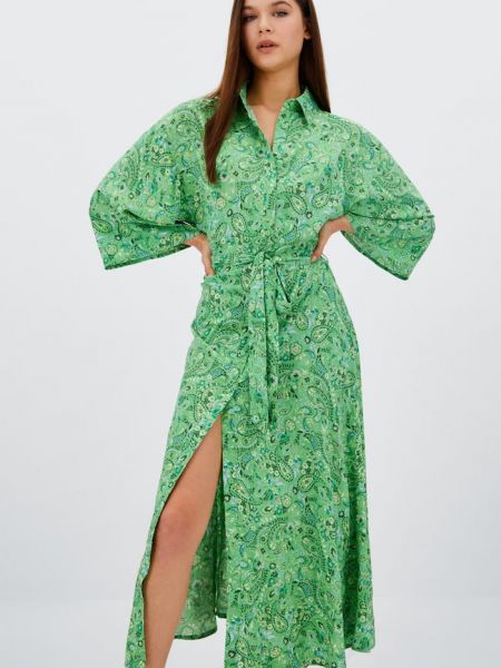 Sukienka midi Stradivarius, zielony