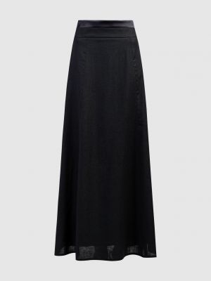 Льняная длинная юбка Peserico черная
