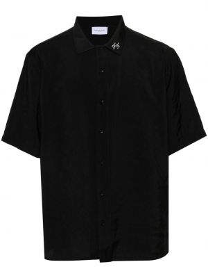 Košeľa s výšivkou Family First čierna