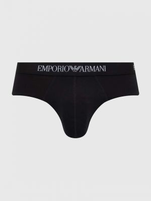 Bavlněné slipy Emporio Armani Underwear černé