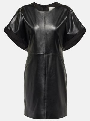 Kožené šaty Isabel Marant čierna