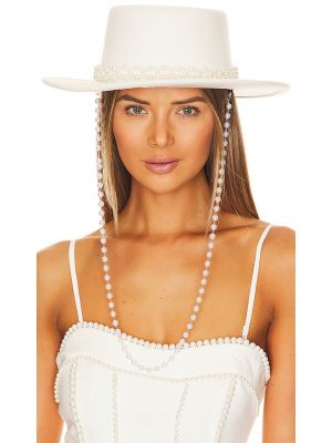 Sombrero con perlas Lovers And Friends blanco