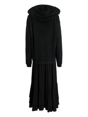 Kleid mit stickerei mit kapuze Maison Mihara Yasuhiro schwarz