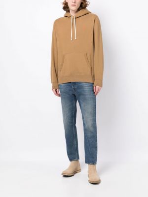 Siuvinėtas džemperis su gobtuvu Polo Ralph Lauren ruda