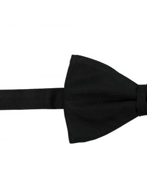 Jedwabny satynowy krawat z kokardką Saint Laurent czarny