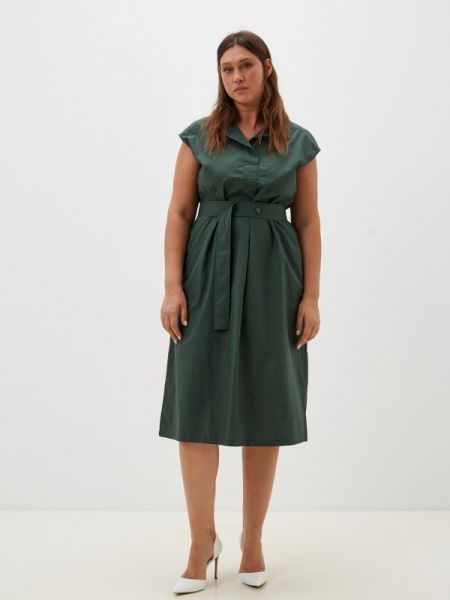 Зеленое платье-рубашка Neohit