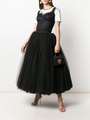 Krajková květinová podprsenka Dolce & Gabbana černá