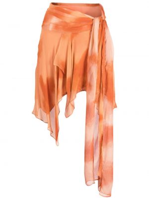 Asymetrické mini sukně Acne Studios oranžové