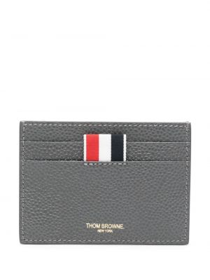 Kožená peňaženka Thom Browne sivá