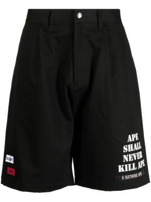 Bermuda kratke hlače s potiskom A Bathing Ape® črna