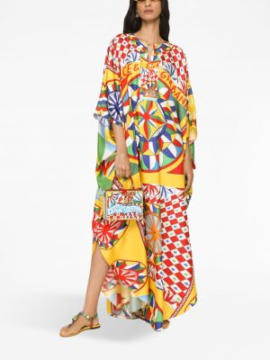 Maxikleid mit print Dolce & Gabbana gelb
