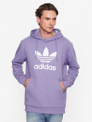 Hanorac cu glugă Adidas violet
