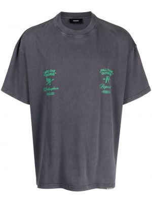 T-shirt con stampa Represent grigio