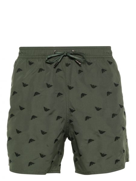 Shorts mit stickerei Emporio Armani grün