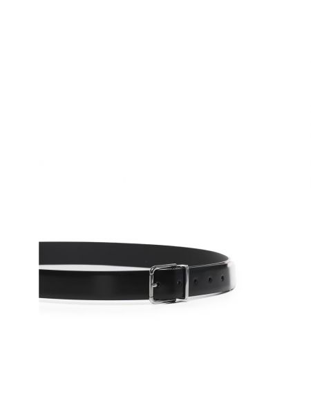 Cinturón de cuero elegante Dolce & Gabbana negro
