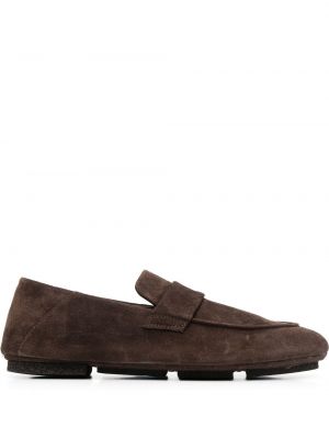 Loafers i mocka med slip-on Officine Creative brun