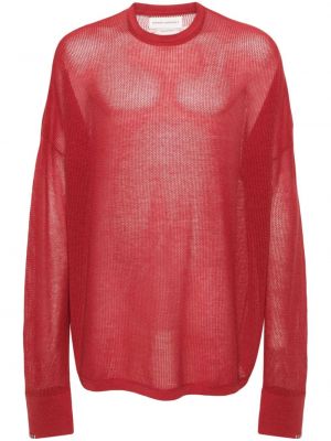 Кашмирен пуловер с кръгло деколте Extreme Cashmere червено