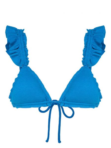 Bikini z falbankami Clube Bossa niebieski