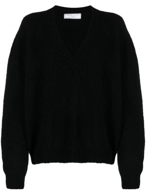 Пуловер с v-образно деколте Société Anonyme черно