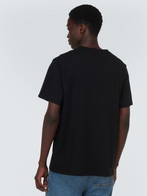 Camiseta de algodón de tela jersey Loewe negro