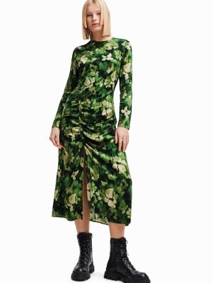 Testhezálló midi ruha Desigual zöld