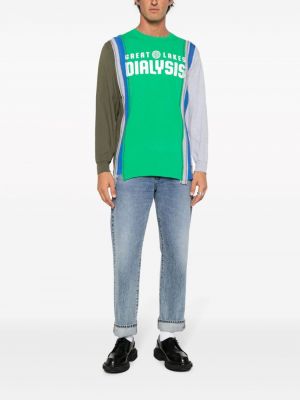 Sweatshirt mit print Needles grün