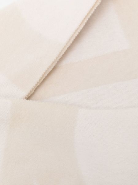 Echarpe en laine à imprimé en jacquard Toteme blanc