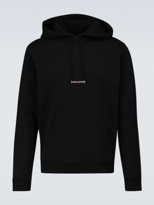 Medvilninis džemperis su gobtuvu Saint Laurent juoda
