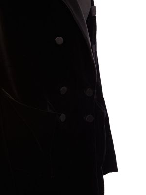 Aksamitny garnitur bawełniany Tom Ford czarny