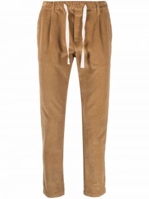 Pantalones rectos con cordones de pana Haikure marrón