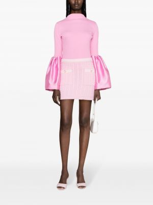Bavlněné mini sukně Alessandra Rich růžové