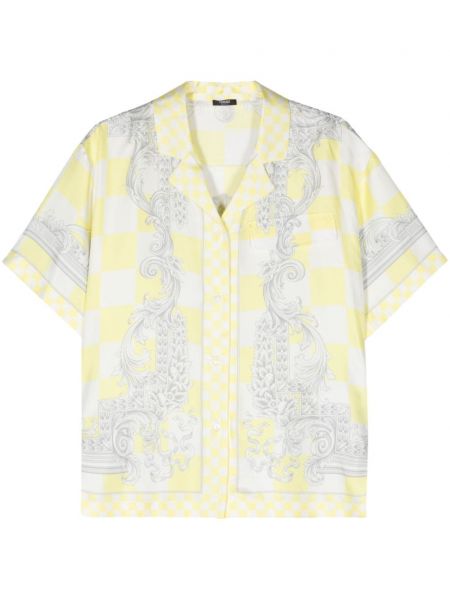 Hedvábná košile s potiskem Versace