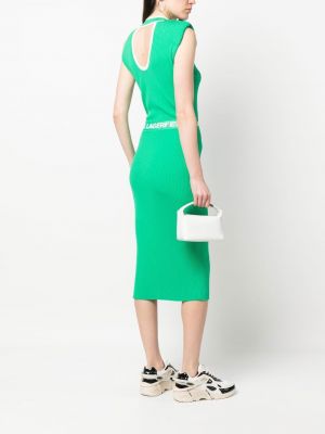 Pletené šaty Karl Lagerfeld zelené