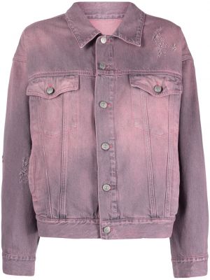 Distressed jeansjacke Mm6 Maison Margiela pink