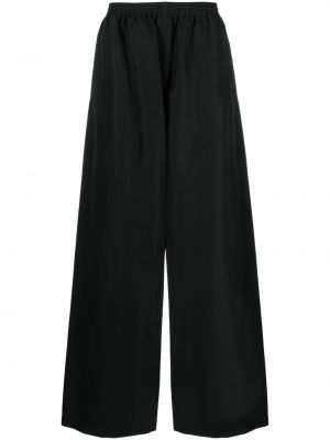 Pantaloni din bumbac cu croială lejeră Balenciaga negru