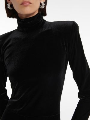 Βελούδινη ολόσωμη φόρμα Alexandre Vauthier μαύρο